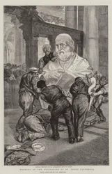 Arbeiten an der Dekoration der St. Paul